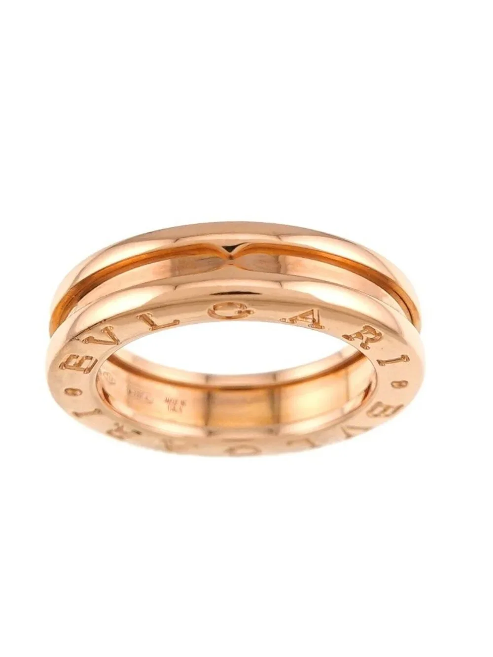 Bvlgari Band 48 Ring 18K Pink Gold